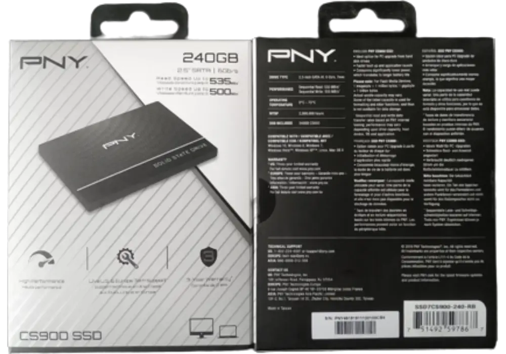 DISCO SOLIDO SSD 2.5' 240 GB 7MM - PNY NVIDEA SATA 2.5 - 6GB/S
