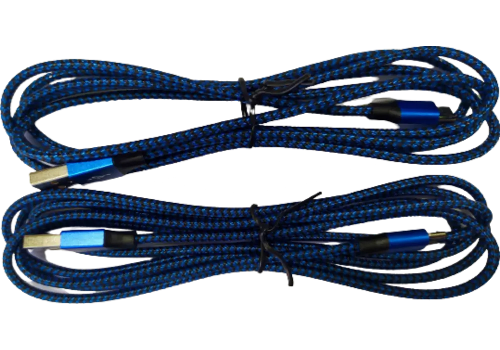 CABLE MICRO USB V8 DE NYLON - 1 METRO - PARA CARGADORES DE TELEFONO MOVIL