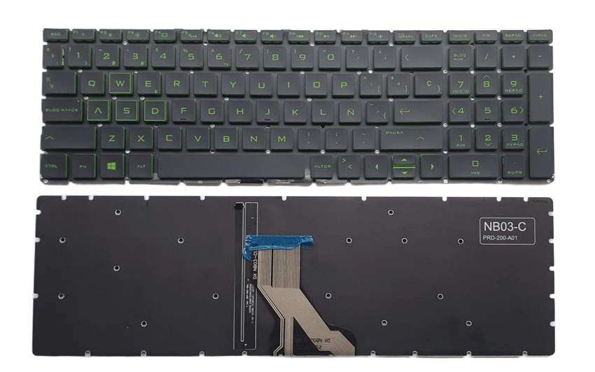 TECLADO HP GAMING VERDE 15-CX ORIGINAL 250 G7 255 G7 256 G7