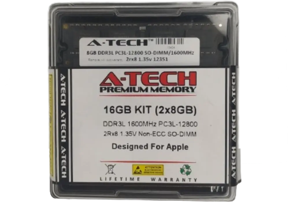 Memoria Ram Para Laptop Ddr3l 1600 Mhz Pc3l-12800 2rx8 16gb MARCA ATECH