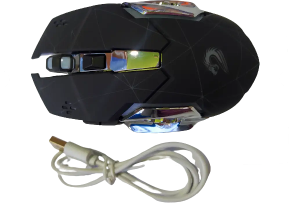 Mouse RGB óptico recargable de 6 botones luces LED