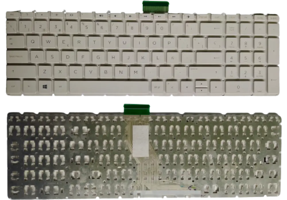 TECLADO DE LAPTOP HP 15-BS ORIGINAL 15-CW 15-AB 15-CC 15-CK 15-BR 15-B - ENTER RECTANGULAR - BLANCO