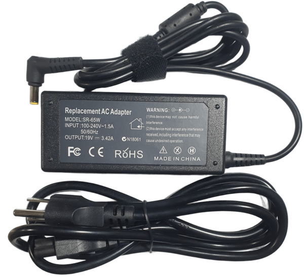 CARGADOR PARA LAPTOP ACER 19V 3.42A 65W - NUEVO - CERTIFICADO 