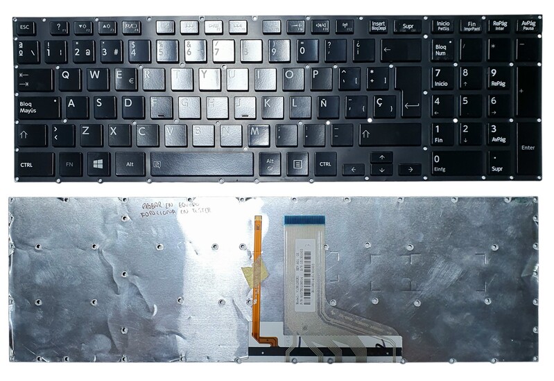 TECLADO TOSHIBA SATELLITE P50 P50-B P55-A  P55T-A P70 P75 P50-A ORIGINAL RETROILUMINADO CON DETALLES ESTETICOS DE IMPRENTA NUEVO