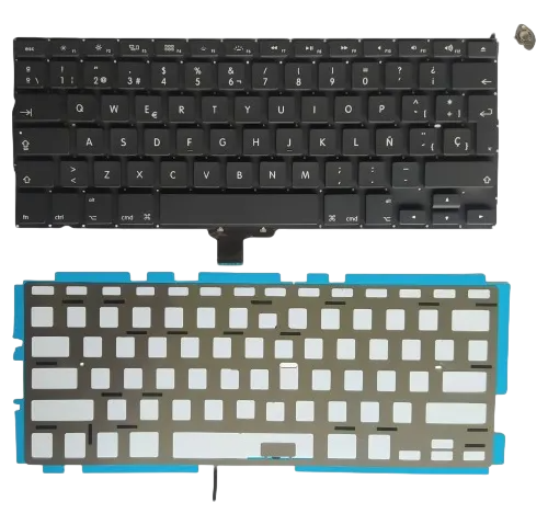 TECLADO PARA LAPTOP APPLE MACBOOK PRO 13 A1278 2009 2010 2011 2012 - CON ILUMINACIÓN - ESTANDAR