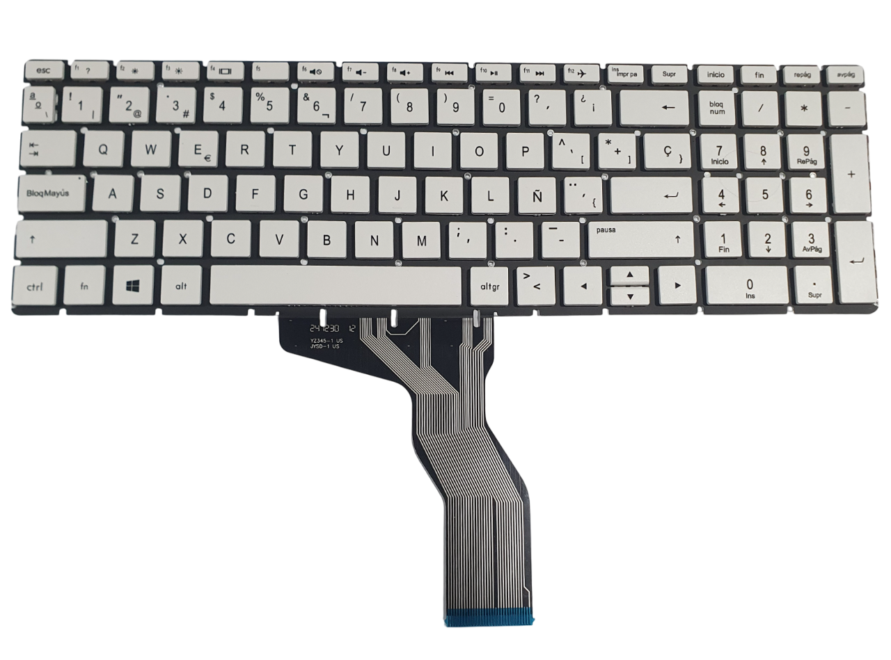 TECLADO DE LAPTOP HP 15-BS ORIGINAL 15-CW 15-AB 15-CC 15-CK 15-BR 15-B - ESTANDAR - BLANCO