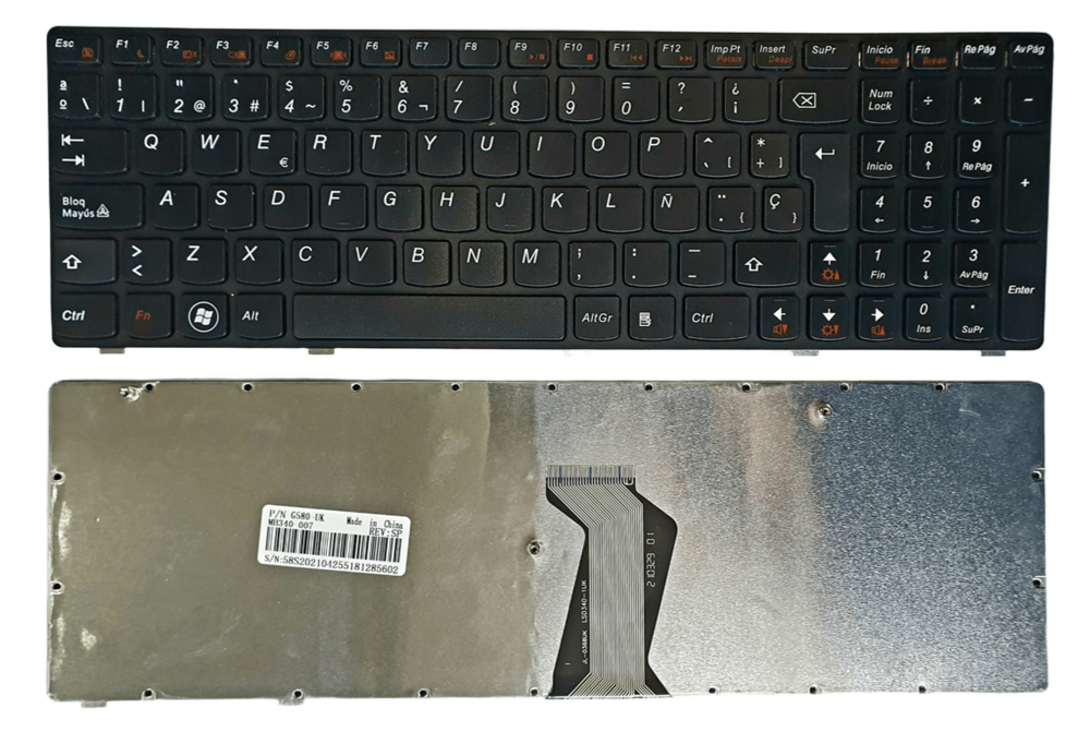 TECLADO PARA LENOVO G580 G585 G580A G585AR Z580 V580 B580 V580A Z580A G580AH G580AM G580G G590 - ESPAÑOL - ORIGINAL - NUEVO