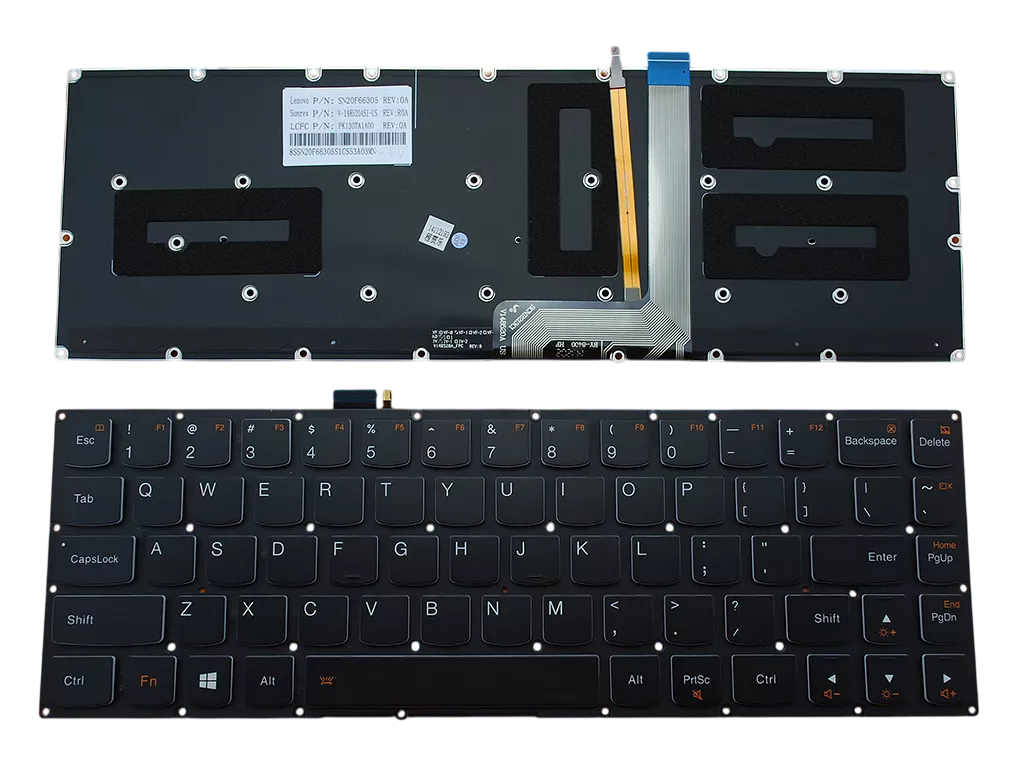 TECLADO PARA LENOVO IDEAPAD YOGA 3 PRO 1370 - ORIGINAL - ILUMINADO - INGLES - NUEVO 