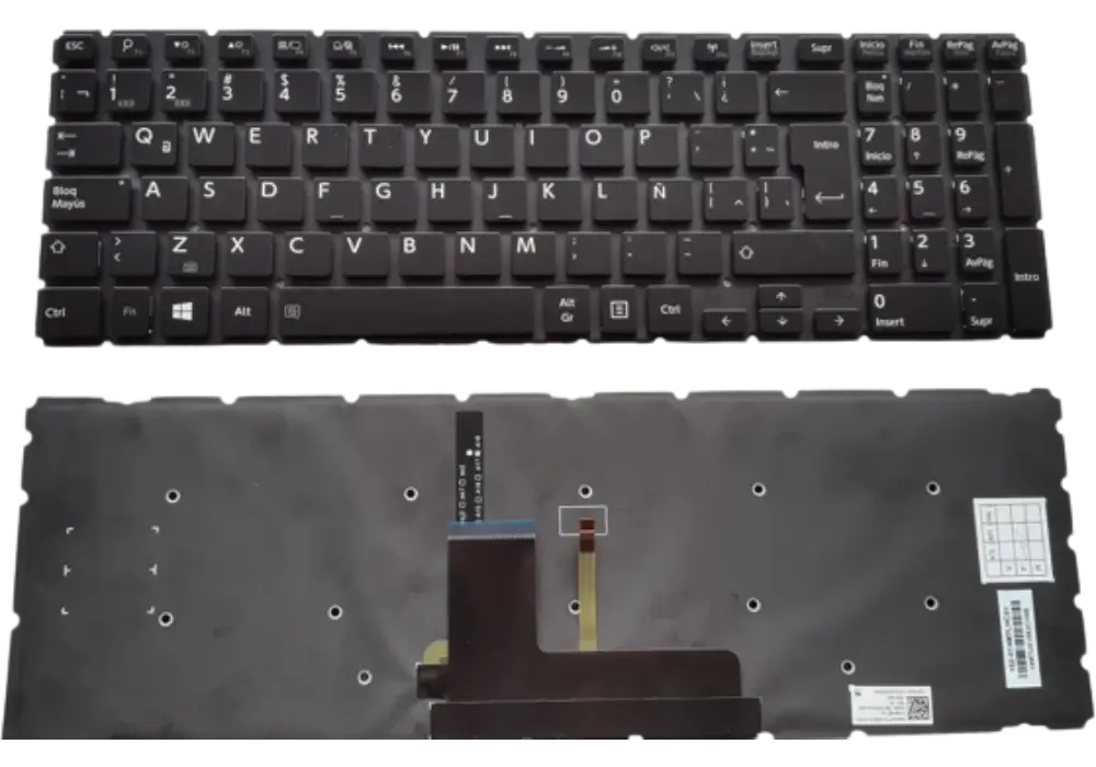 TECLADO PARA LAPTOP TOSHIBA RADIUS P55 P55w-B S55-B5292 S55-B5268 S55-B5157 S55-C - ORIGINAL - ILUMINADO - ESPAÑOL