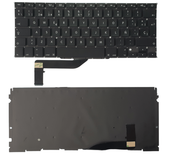 TECLADO PARA LAPTOP APPLE MACBOOK PRO A1398 2012 2013 2014 - CON ILUMINACION - ESPAÑOL